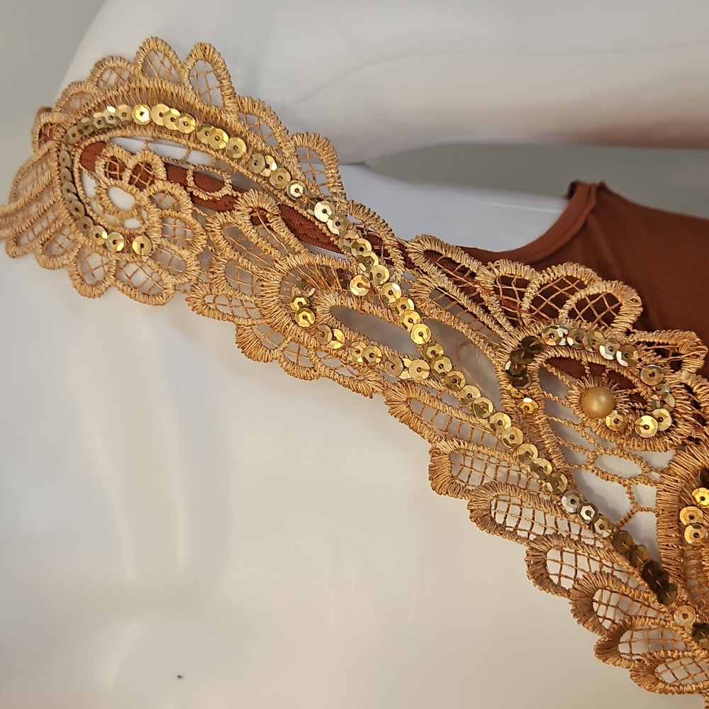 Handmade Tank Top With Sequin & Lace Detailing - Picture 4 of 10